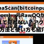 HanaScan(bitcoinpunters.com)・元RawQQが閉鎖されて見れない？アクセス方法と使い方も紹介