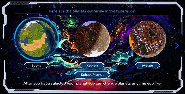 惑星（Planet）を選ぶ