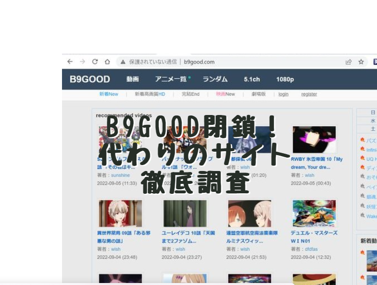 B9good閉鎖！代わりのサイト徹底調査 たかたろうのエンタメブログ